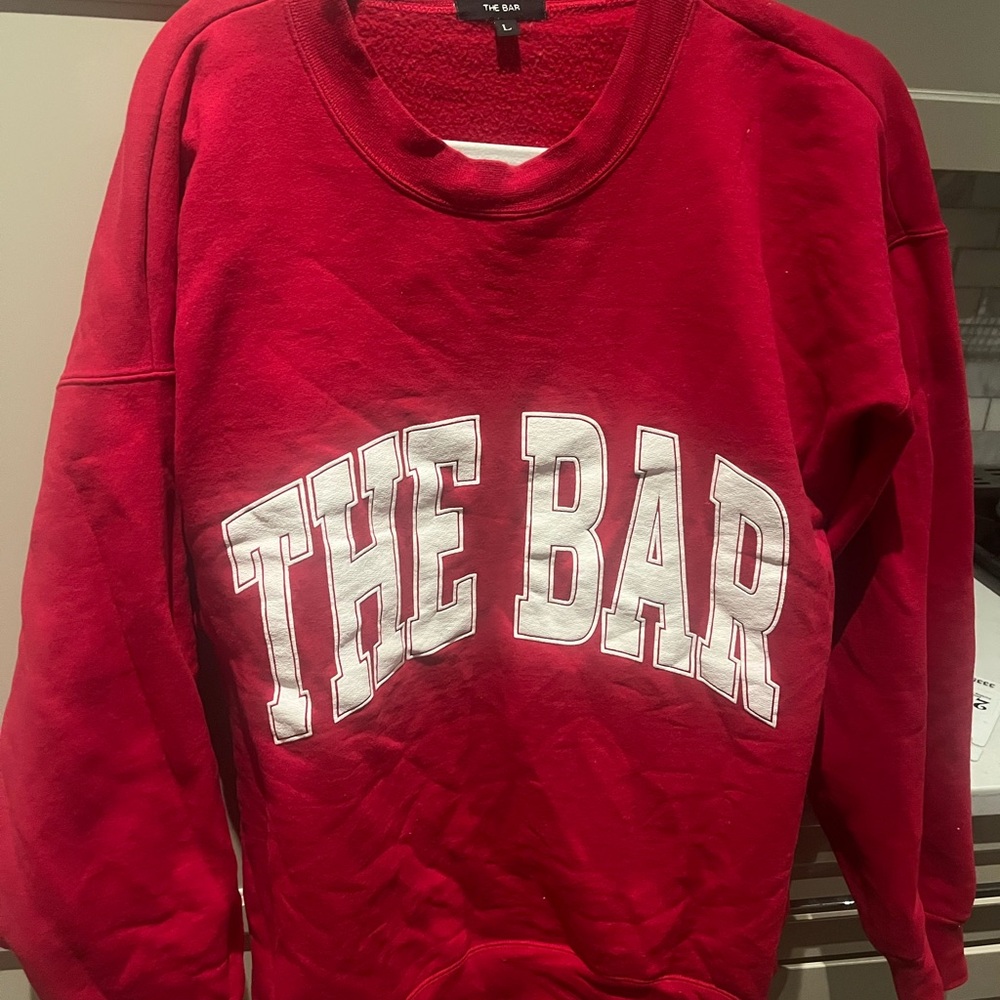 The Bar Red Varsity Sweatshirt